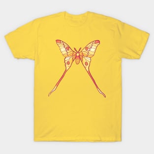 Luna Moth Witchy Magical Insect Yellow Orange T-Shirt